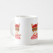 シックなパリジャンキャットマグ コーヒーマグカップ (正面左)