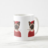 シックなパリジャンキャットマグ コーヒーマグカップ (正面右)