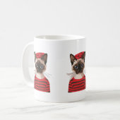 シックなパリジャンキャットマグ コーヒーマグカップ (正面左)