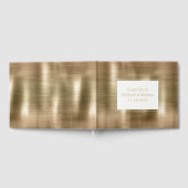 シックなパーソナライズされた金ゴールド結婚ズ ゲストブック (全面)