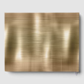 シックなパーソナライズされた金ゴールド結婚ズ ゲストブック (裏面)