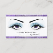 シックなパープルアイズアイズアイラガーリーッシュエクステンションブティック 名刺 (正面)