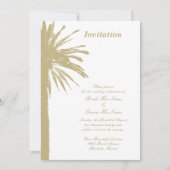 シックなパームツリービーチ結婚式パーティの招待状 招待状 (正面)