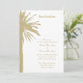 シックなパームツリービーチ結婚式パーティの招待状 招待状 (スタンド正面)