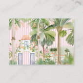 シックなパーム春ベビーシャワーおむつラッフルカード エンクロージャーカード (裏面)