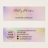 シックなパールのホログラフィクールックのスタッドのイヤリングディスプレイ (正面&裏面)