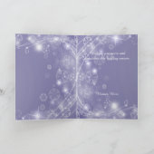 シックなパールクリスマスツリーホリデーグリーティングカード シーズンカード (内部)