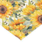シックなヒマワリの花フローラ テーブルクロス (アングル)