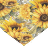 シックなヒマワリの花フローラ テーブルクロス (アングル)