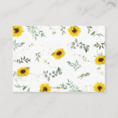 シックなヒマワリベビー象が代わりに本を持って来る エンクロージャーカード (裏面)