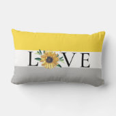シックなヒマワリ結婚グイエローズラブ ランバークッション (裏面)