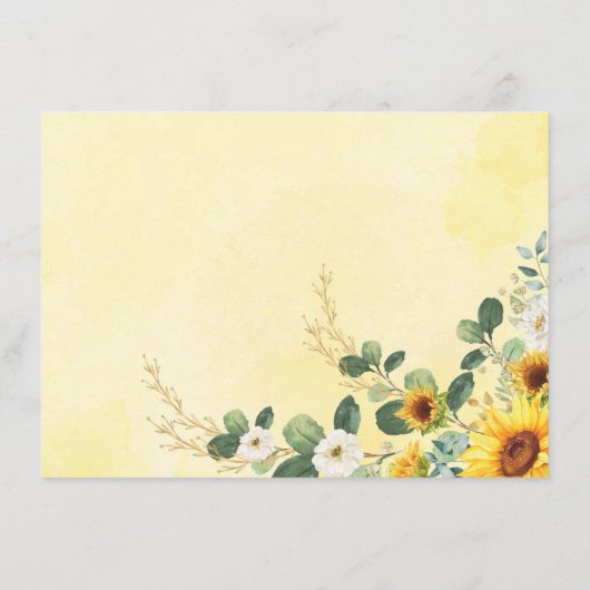 シックなヒマワリ象が本の赤ちゃんシャワーを持参 エンクロージャーカード (裏面)