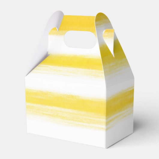 シックなヒマワリ象ストライプの赤ちゃんシャワー フェイバーボックス (裏面サイド)