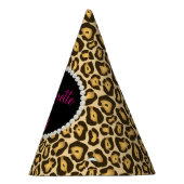 シックなヒョウのプリントの真珠、バチェロレッテの帽子 パーティーハット (右)