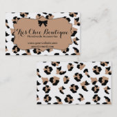 シックなヒョウの名刺 名刺 (正面/裏面)