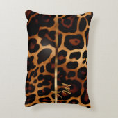 シックなヒョウ柄と金ゴールド モノグラムの アクセントクッション (裏面(縦))