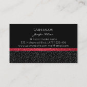 シックなヒョウ柄のキラキラ猫のラッシュロゴ 名刺 (裏面)