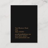 シックなヒョウ柄ジュエリーイヤリングディスプレイ 名刺 (裏面)