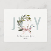 シックなビジネスジョイウィンターリースロ企業のゴ シーズンポストカード (正面)