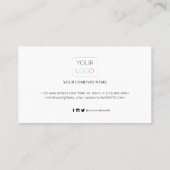 シックなビジネスロゴプロフェッショナルパンチロイヤリティカード ロイヤリティカード (裏面)