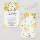 シックなビーズイエローフローラ赤ちゃんシャワーブックベビー エンクロージャーカード (正面/裏面)
