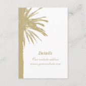 シックなビーチ結婚式小型の縦型エンクロージャカード エンクロージャーカード (正面)