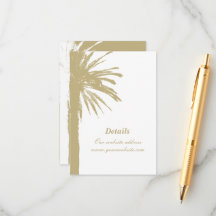 シックなビーチ結婚式小型の縦型エンクロージャカード