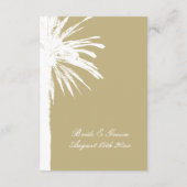 シックなビーチ結婚式小型の縦型エンクロージャカード エンクロージャーカード (裏面)