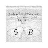 シックなビーチ結婚式2ハートインザサンド セルフインキングスタンプ (デザイン)