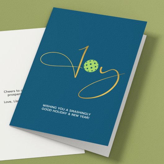 シックなピックボール"喜び"ブルークリスマス シーズンカード