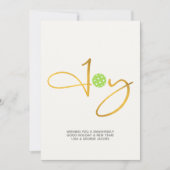 シックなピックボール"喜び"ホワイトクリスマス シーズンカード (正面)