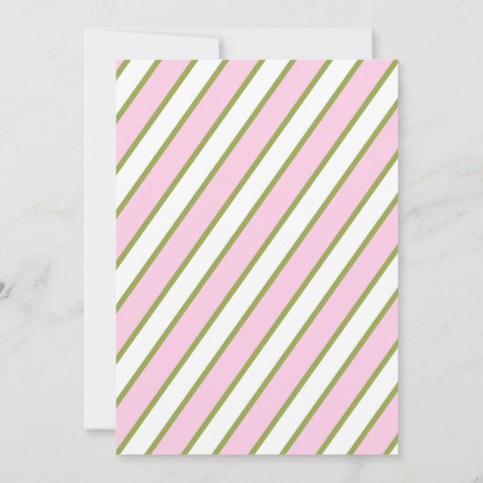 シックなピンクさくらんぼブロッサム桜フローラ誕生日 招待状 (裏面)