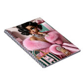 シックなピンクとグリーン ノートブック (右側)