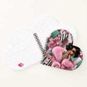 シックなピンクとグリーン ノートブック (内部)