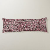 シックなピンクとブラックレオパードプリント抱き枕 ボディピロー (裏面)