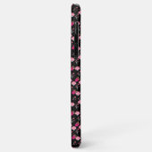 シックなピンクと赤のダリアのスタイリッシュ花カラフル Case-Mate iPhoneケース (裏面/左)