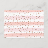 シックなピンクと金ゴールドの単語のアドバイス卒業カード アドバイスカード (裏面)