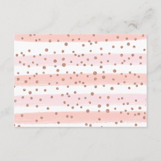 シックなピンクと金ゴールドの単語のアドバイス卒業カード アドバイスカード (裏面)