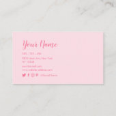 シックなピンクと金ゴールドの水の色Blot名刺 名刺 (裏面)