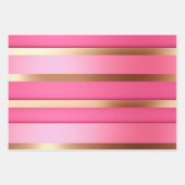 シックなピンクと金ゴールド ラッピングペーパーシート (正面3)