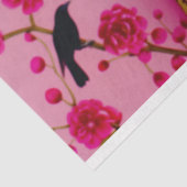 シックなピンクと黄色のフローラバーケージ帽子のデコパージュ 薄葉紙 (詳細)