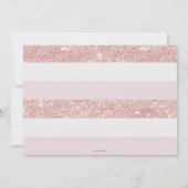 シックなピンクのカボチャ1st誕生日ガールフォト 招待状 (裏面)