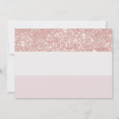 シックなピンクのカボチャ1st誕生日ツインガールズ写真 招待状 (裏面)