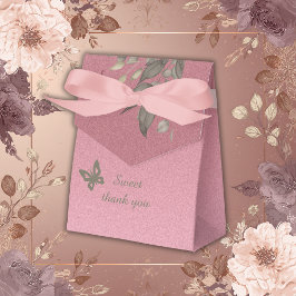 シックなピンクのグラマラスなグリッター&グリーン結婚リーズ フェイバーボックス