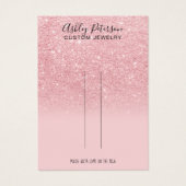 シックなピンクのグリッタージュエリーのヘアクリップ表示 (正面)