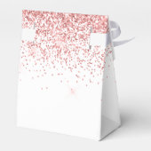 シックなピンクのグリッターホワイトサンキュー結婚ズ フェイバーボックス (裏面サイド)