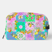 シックなピンクのシチリアのシトラスのコラージュフローラタイル ドップキット (裏面)