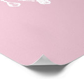 シックなピンクのシャンデリア ポスター (角)