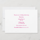 シックなピンクのスパークルフォトコラージュ誕生日パーティー 招待状 (裏面)