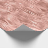 シックなピンクのゼブラストライプ ラッピングペーパー (角)